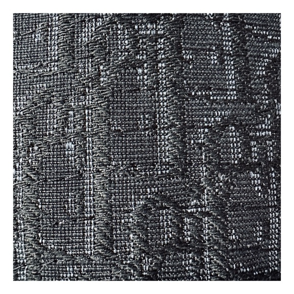 CHRISTIAN DIOR Monogram Embroidered Bucket Hat ONE SIZE Textured Black & Gray - Picture 8 of 9